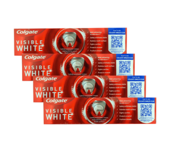 Colgate Visible White Toothpaste pack of 4