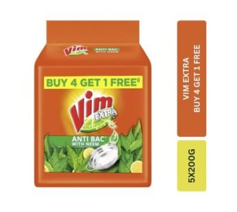 Vim Extra Anti Bac With Neem 5 Bars 5x200g