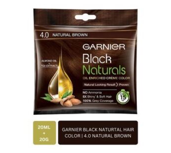 Garnier 4.0 Natural Brown Black Natural Hair Colour 20ml+20g