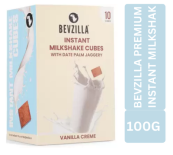 Bevzilla Premium Instant Milkshake with Dates Palms Jaggery Vanilla Creame Of 100gms