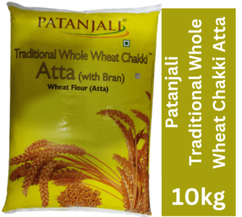 Patanjali Traditional Whole Wheat Chakki Atta 10Kg