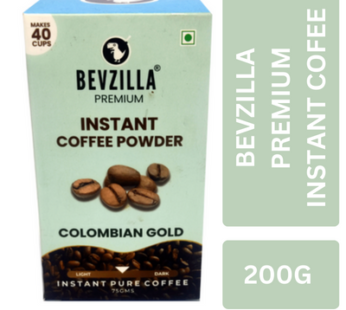 Bevzilla Premium Instant Coffee Powder Colombian Gold Makes 40 Cups