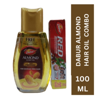 Dabur ALmond Hair Oil WIth Soya Protien 10x Vitamin E Combo 100ml